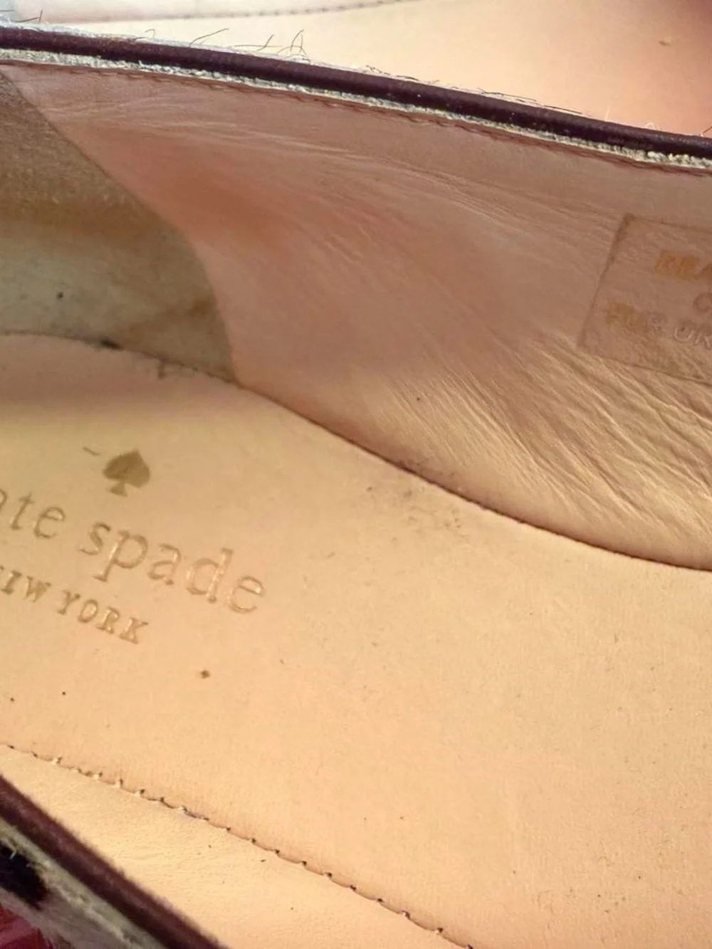 kate spade brown cowhide Leopard-Print Ballet Flat with  Bow